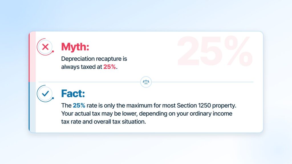 Myth vs. Fact for depreciation recapture rental property